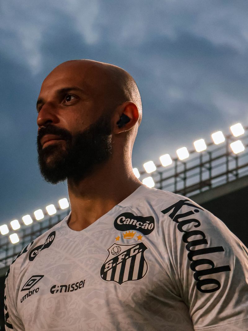 Retrato de jogador de futebol no estádio